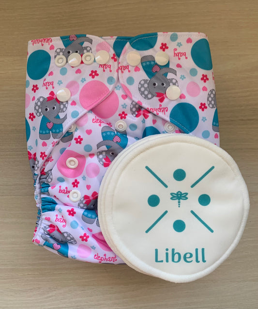 Premier pas maternité - 3 couches lavables + 4 Coussinets d'allaitement lavables