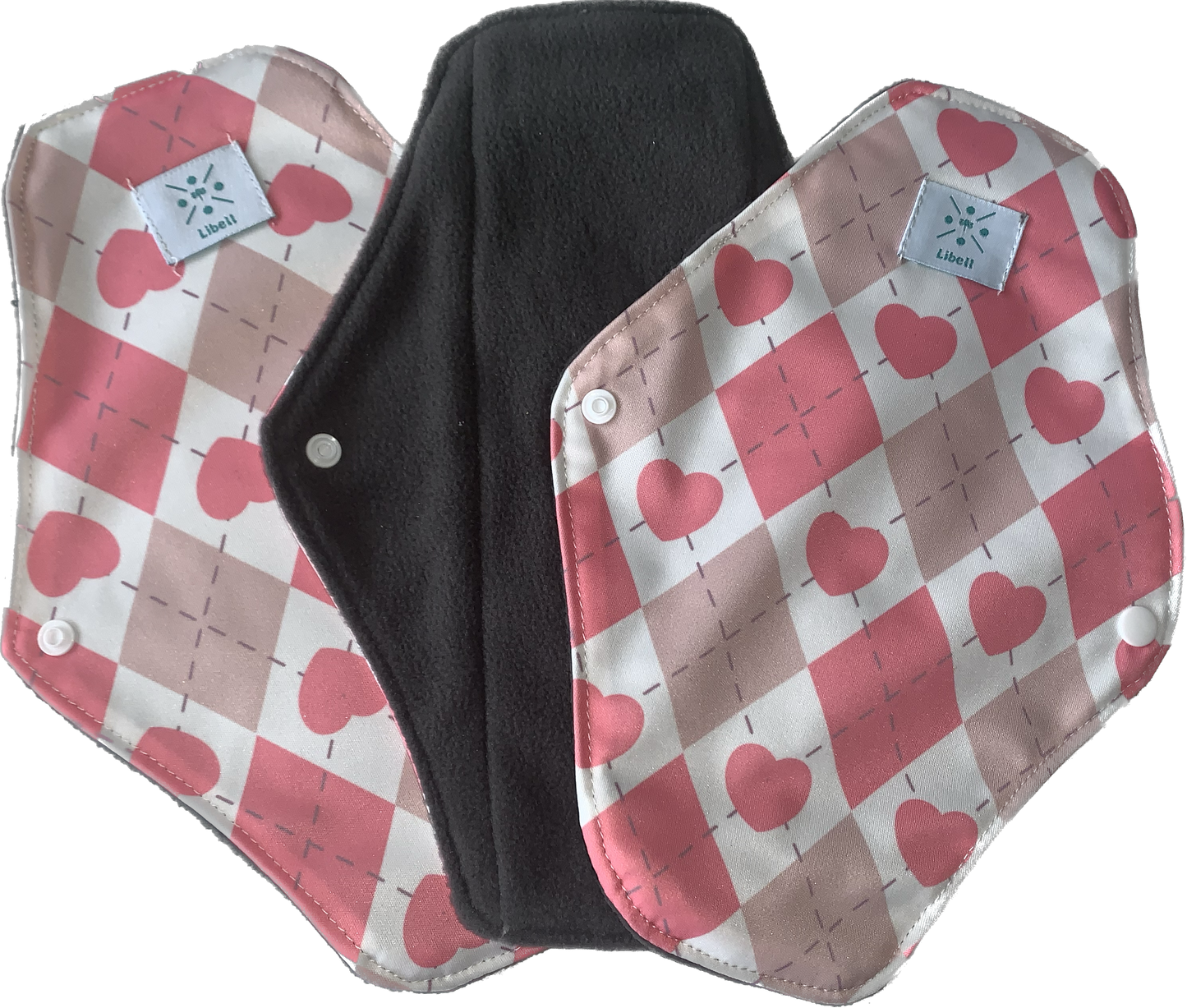 Premier pas hygiène féminine - 3 Serviettes hygiéniques lavables + 1 Coton lavable